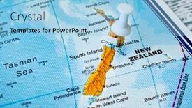  Presentation with new zealand - Audience pleasing slide set consisting of new-zealand-on-map backdrop and a light blue colored foreground