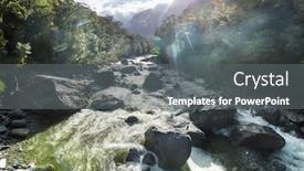 Presentation with new river valley - Cool new PPT theme with new-zealand-river backdrop and a gray colored foreground