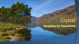 Presentation with new zealand - Audience pleasing theme consisting of new-zealand-southern-alps-blue backdrop and a tawny brown colored foreground