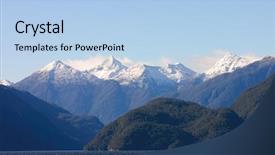  Presentation with new zealand silver fern black - PPT theme featuring new zealand surrounding doubtful sound background and a  colored foreground