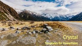  Presentation with green travel - Beautiful presentation theme featuring new zealand view from car backdrop and a coral colored foreground