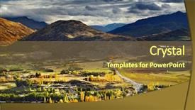  Presentation with queenstown - Colorful PPT theme enhanced with newautumn road - mountain landscape near queenstown new backdrop and a tawny brown colored foreground