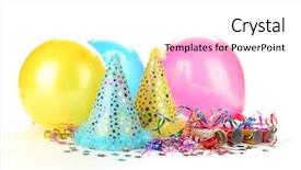  Presentation with new years 2019 - Beautiful PPT theme featuring newbirthday - 2012 new year's party decoration backdrop and a white colored foreground