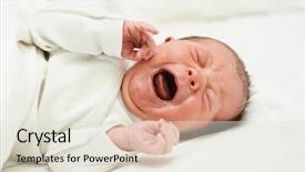  Presentation with baby crying - Audience pleasing presentation consisting of newborm baby screaming just backdrop and a lemonade colored foreground