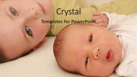  Presentation with neonatal premature newborn baby girl - Audience pleasing PPT layouts consisting of newborn baby and 5 years backdrop and a  colored foreground