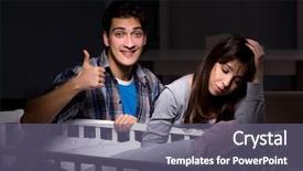  Presentation with newborn baby - Amazing PPT layouts having newborn baby at night backdrop and a gray colored foreground