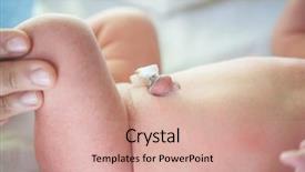  Presentation with newborn baby - Amazing presentation design having umbilical cord - newborn baby belly button backdrop and a coral colored foreground