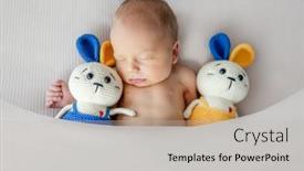  Presentation with infant - Presentation theme with newborn-baby-boy-sleeping background and a  colored foreground