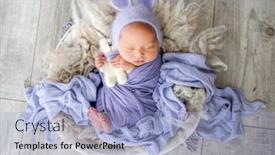  Presentation with infant - Slides enhanced with newborn-baby-boy-sleeping background and a light blue colored foreground
