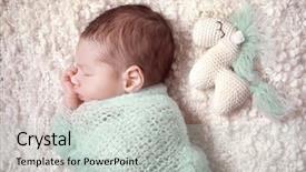  Presentation with neonatal premature newborn baby girl - Theme consisting of newborn baby boy with funny background and a  colored foreground