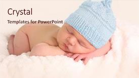  Presentation with newborn baby - Colorful PPT theme enhanced with newborn baby boy backdrop and a lemonade colored foreground