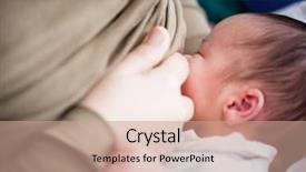  Presentation with milk baby - Cool new theme with newborn baby feeding milk backdrop and a coral colored foreground