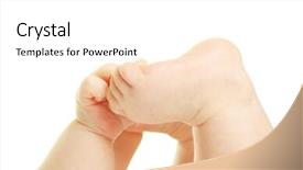  Presentation with newborn baby - Slides featuring newborn-baby-feet-and-hands background and a white colored foreground