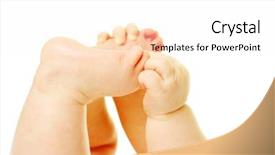  Presentation with black babies hands and feet - Cool new theme with newborn baby feet and hands backdrop and a white colored foreground