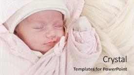  Presentation with sleeping baby - Amazing presentation theme having newborn baby girl sleeping backdrop and a lemonade colored foreground
