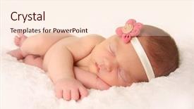  Presentation with baby sleeping - Colorful presentation enhanced with newborn baby girl sleeping backdrop and a cream colored foreground