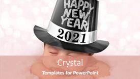  Presentation with new baby girl - Slide deck having newborn-baby-girl-wearing background and a coral colored foreground