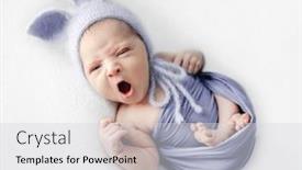  Presentation with neonatal premature newborn baby girl - PPT layouts having newborn-baby-girl-with-beautiful background and a light gray colored foreground