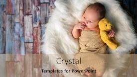  Presentation with dreams - Slide set enhanced with newborn-baby-hugging-teddy-beer background and a coral colored foreground
