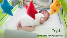  Presentation with newborn baby - Cool new PPT layouts with newborn baby in bed backdrop and a  colored foreground