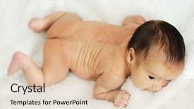  Presentation with newborn baby hospital - Audience pleasing PPT theme consisting of newborn baby in hospital backdrop and a  colored foreground