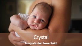  Presentation with newborn - Theme with newborn baby lying on father' background and a tawny brown colored foreground