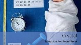  Presentation with newborn baby - Amazing presentation theme having newborn-baby-on-blue-blanket backdrop and a teal colored foreground