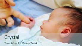  Presentation with old days - PPT layouts consisting of newborn baby several days old background and a sky blue colored foreground