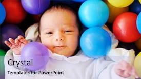  Presentation with old days - Cool new presentation theme with newborn baby several days old backdrop and a light blue colored foreground