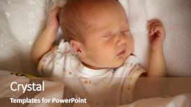  Presentation with sleeping baby - Slide set with pour - help jam - grapes painted background and a sky blue colored foreground