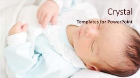  Presentation with sleeping baby - Beautiful slides featuring newborn baby sleeping backdrop and a lemonade colored foreground