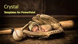  Presentation with baby sleeping - Slide set enhanced with newborn-baby-sleeping background and a wine colored foreground