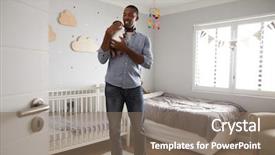  Presentation with newborn baby - Amazing presentation having newborn baby son in nursery backdrop and a violet colored foreground