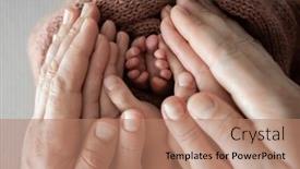  Presentation with kid feet - Theme enhanced with newborn-baby-tiny-feet and a  colored foreground