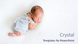  Presentation with baby sleeping - Presentation theme having newborn-beatiful-cute-baby-sleeping background and a sky blue colored foreground