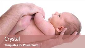  Presentation with newborn - Amazing presentation having newborn in father's hand backdrop and a coral colored foreground