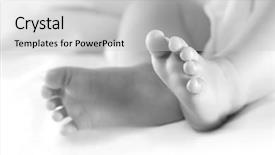  Presentation with black baby - PPT layouts enhanced with newborn feet in black background and a light gray colored foreground