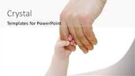  Presentation with newborn - PPT layouts with newborn grasping parent's finger background and a lemonade colored foreground