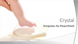  Presentation with footprint - PPT layouts having newborn-infant-baby-s-footprint background and a white colored foreground