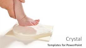  Presentation with baby footprint - Colorful PPT layouts enhanced with newborn-infant-baby-s-footprint backdrop and a white colored foreground