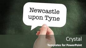 Presentation with bubble - Slides featuring newcastle-upon-tyne-written background and a dark gray colored foreground