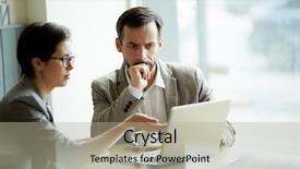  Presentation with danger online dating - Slides with newco - young businessman and businesswoman discussing background and a  colored foreground