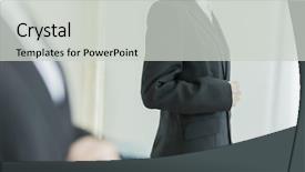  Presentation with business women - Amazing presentation theme having newcomer - business women who make dressing backdrop and a light gray colored foreground