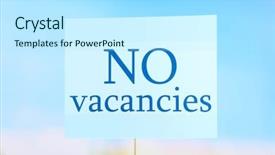  Presentation with bright - Amazing theme having newcomer - nameplate with inscription no vacancies backdrop and a  colored foreground
