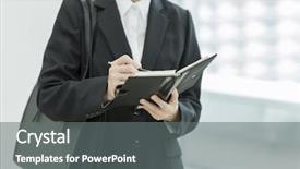  Presentation with hunting - Audience pleasing PPT layouts consisting of newcomer - women in job hunting backdrop and a gray colored foreground