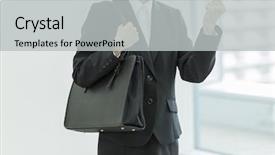  Presentation with job enrichment - Slide deck enhanced with newcomer - women in job hunting background and a light gray colored foreground