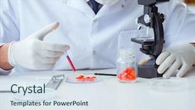  Presentation with drugs medical cannabis leaf - Beautiful PPT layouts featuring newdrugs - doctor testing new drugs backdrop and a sky blue colored foreground