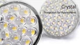  Presentation with light led - Cool new presentation with newest led light bulb isolated backdrop and a light gray colored foreground