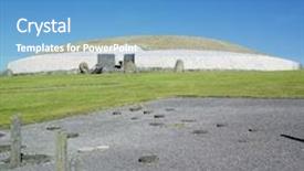  Presentation with ireland - PPT theme enhanced with newgrange county meath ireland background and a teal colored foreground