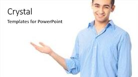  Presentation with business man climbs up to the top of 3d success stairs steps - Audience pleasing slide deck consisting of closeup of paella with seafood and chicken on a table selective focus backdrop and a violet colored foreground